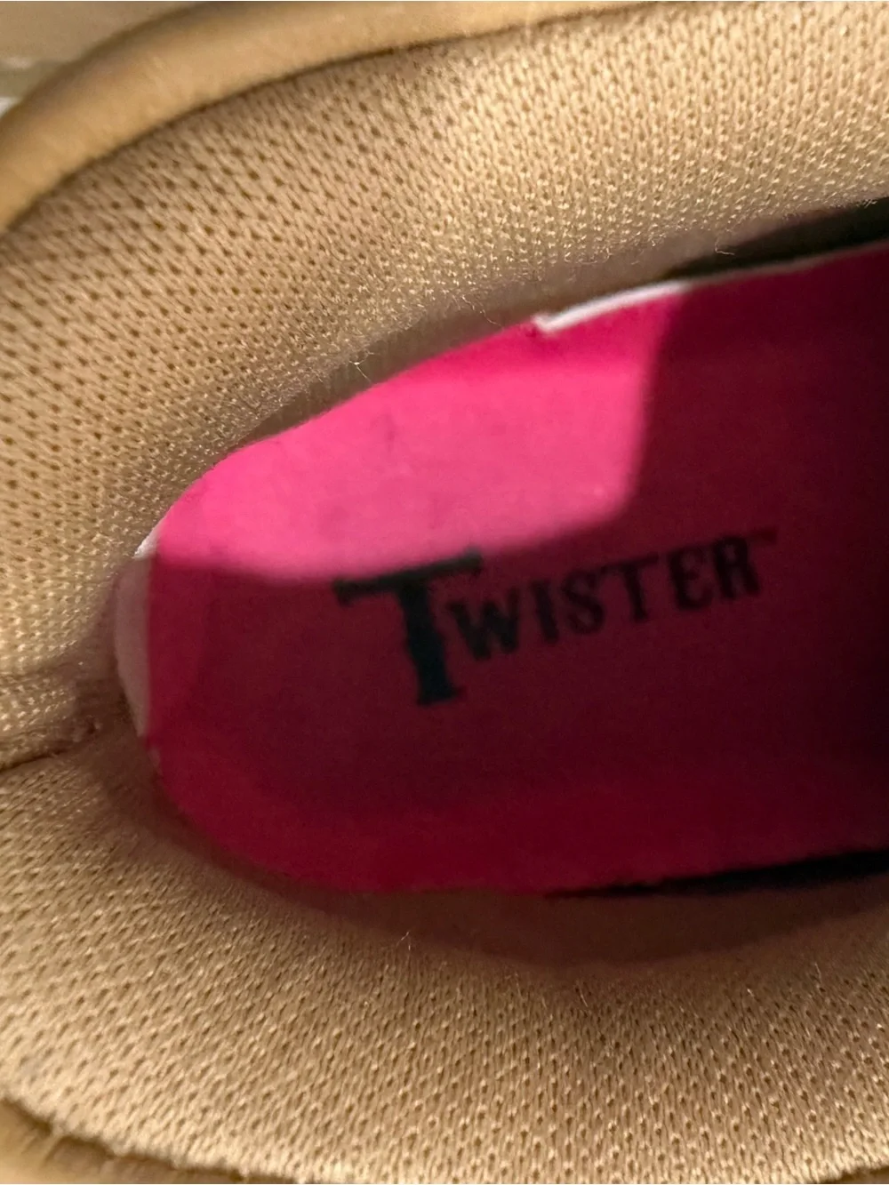 Twister Toddler Size 6 Tan Pink Moc Toe Chukka Shoes Boots